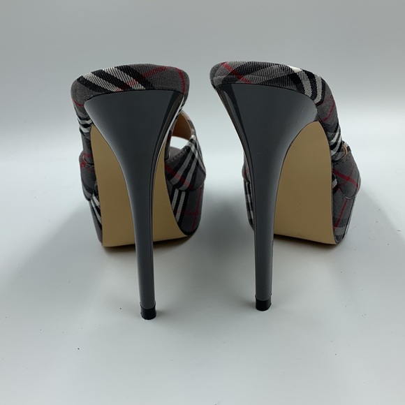 Plaid platform mule/slides. - Picture 3 of 4